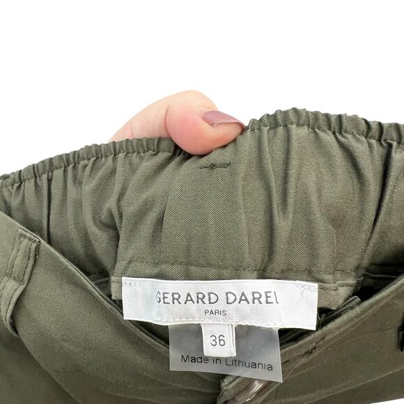 Gerard Darel Olive Green Slim Leg Pull-On Chino Pants Size 36 US 4 - Picture 9 of 11